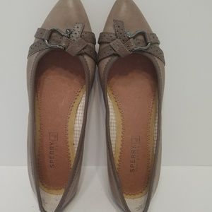 Sperry top sider linden brown ballet flats